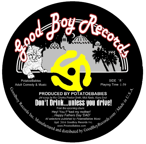CD Single-Don't drink...unless you drive!-CD LABEL